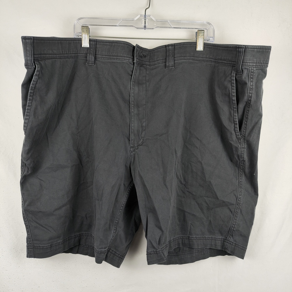 The Foundry Supply Co Shorts Mens 54 Gray Chino Canvas Relaxed Fit Stretch